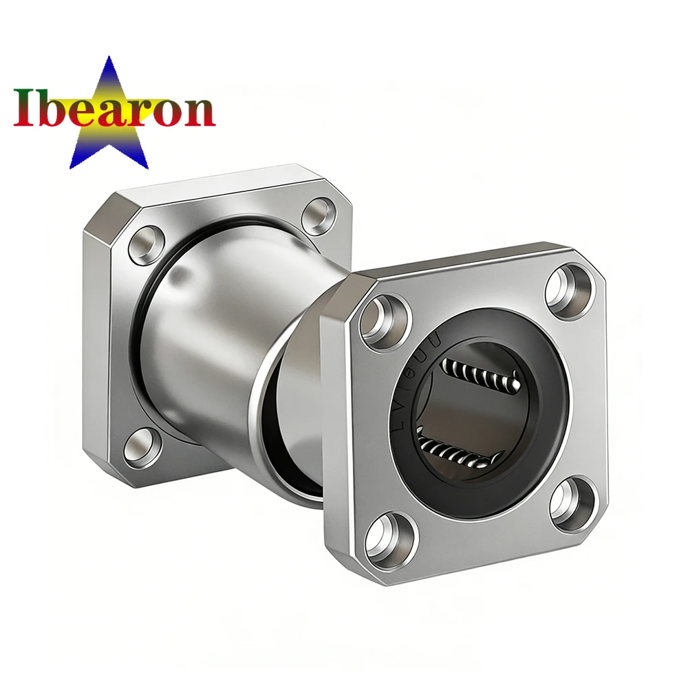 1PCS LMK50UU Standard Type Square Flanged Linear Motion Ball Bearing Seals On Both Side High Quality Resin Retainer