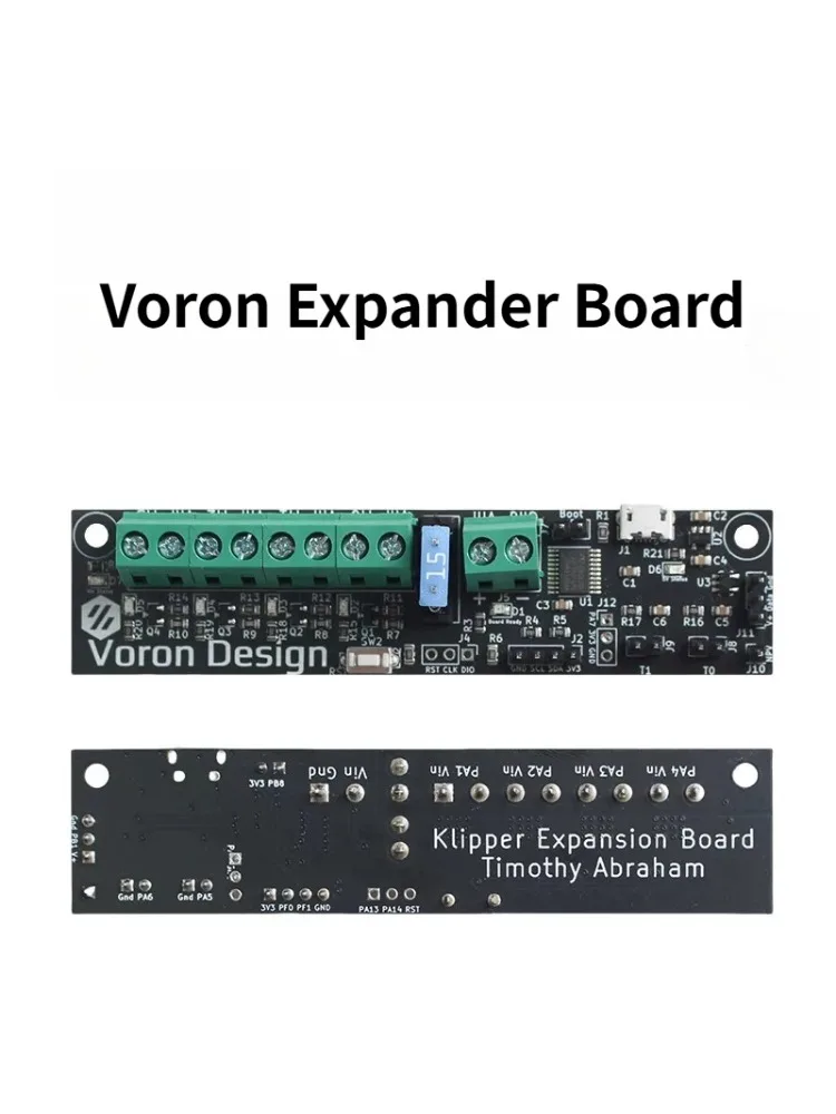 Klipper expansion board for 3D printers, compatible with V0 and 2.4 series, used for expanding fans and thermistor tool boards