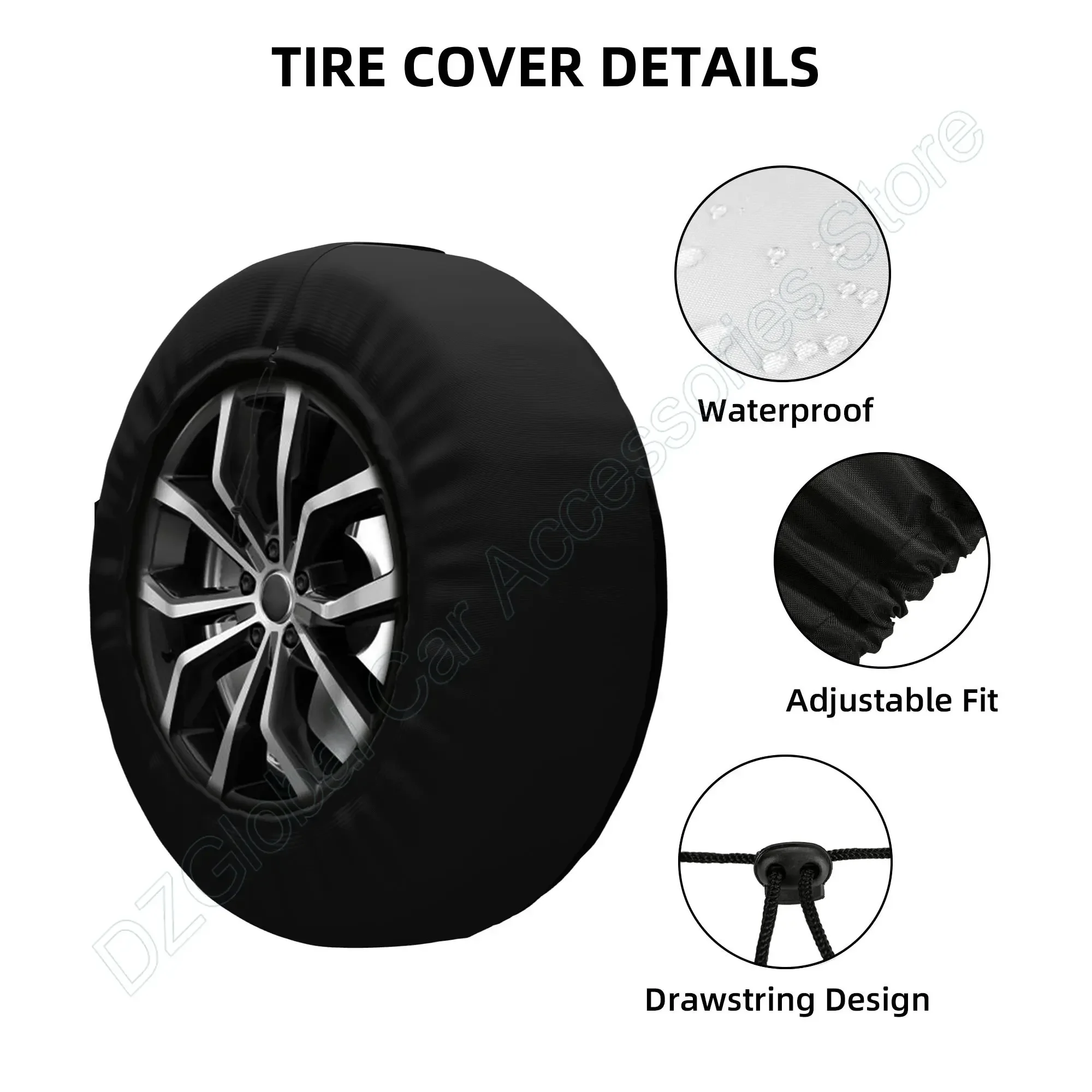 Boomerang Problem No Problem  Soft JL Tire Cover for Jeep Wrangler JL with Back up Camera Sport Sahara 14 15 16 17 Inch