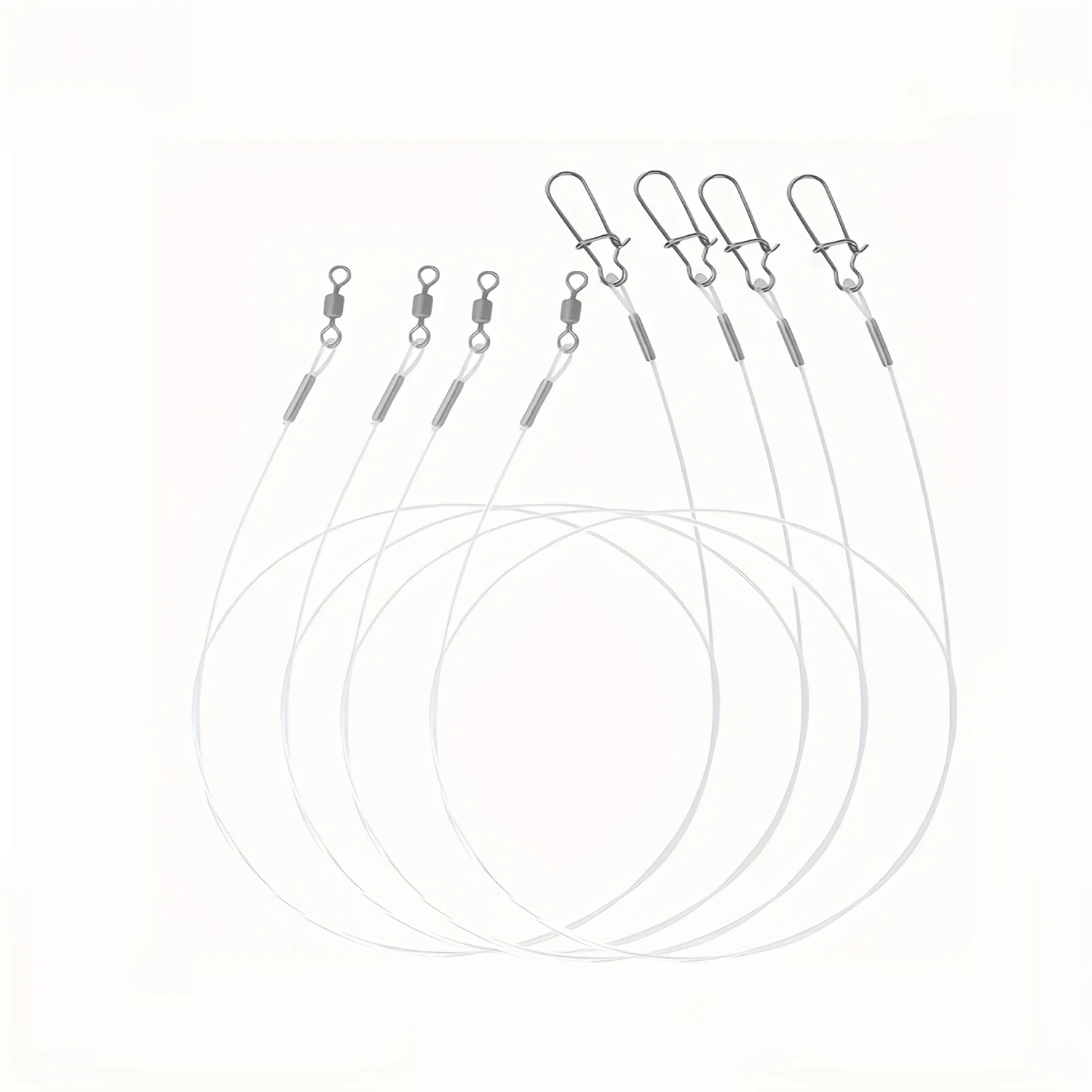 15 قطعة من قادة الصيد الفلوروكربون من ألياف الكربون مع دوارات دوارة وأزرار قفل سريعة، دوران عالي السرعة، 360 درجة ° دوار، فاس #1