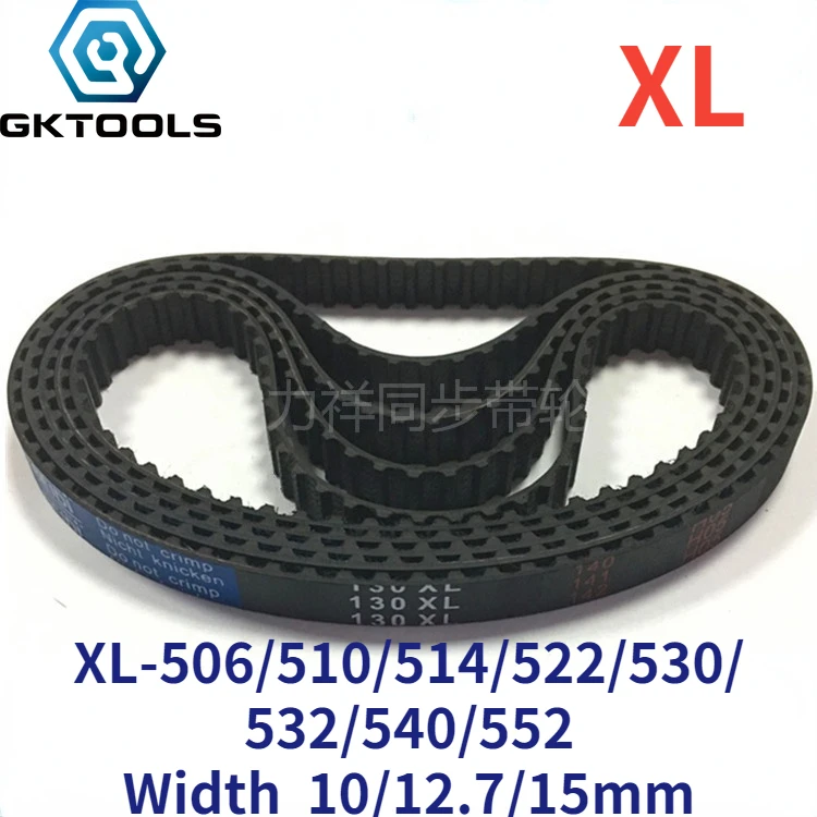 GKTOOLS 510/530/540/552 XL Timing Belt Width 10/12.7/15mm Perimeter 1295.4/1346.2/1371.6/1402.08mm Rubber Belt Inch trapezoid