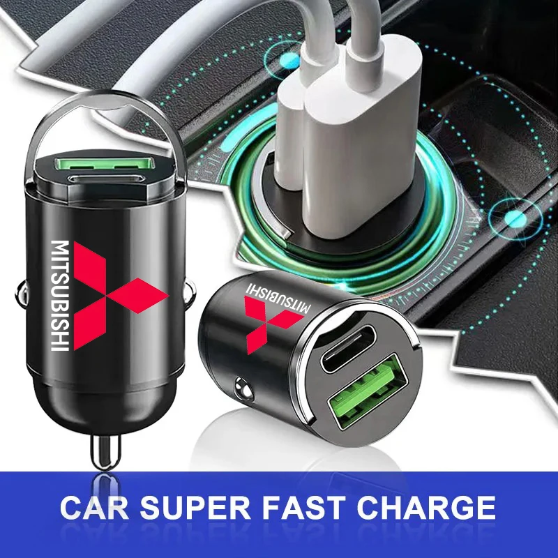 Adaptador de corriente de carga rápida USB para coche, accesorios para Mitsubishi ASX Lancer Pajero Outlander L200 EVO Lancer EX, 1 Uds.