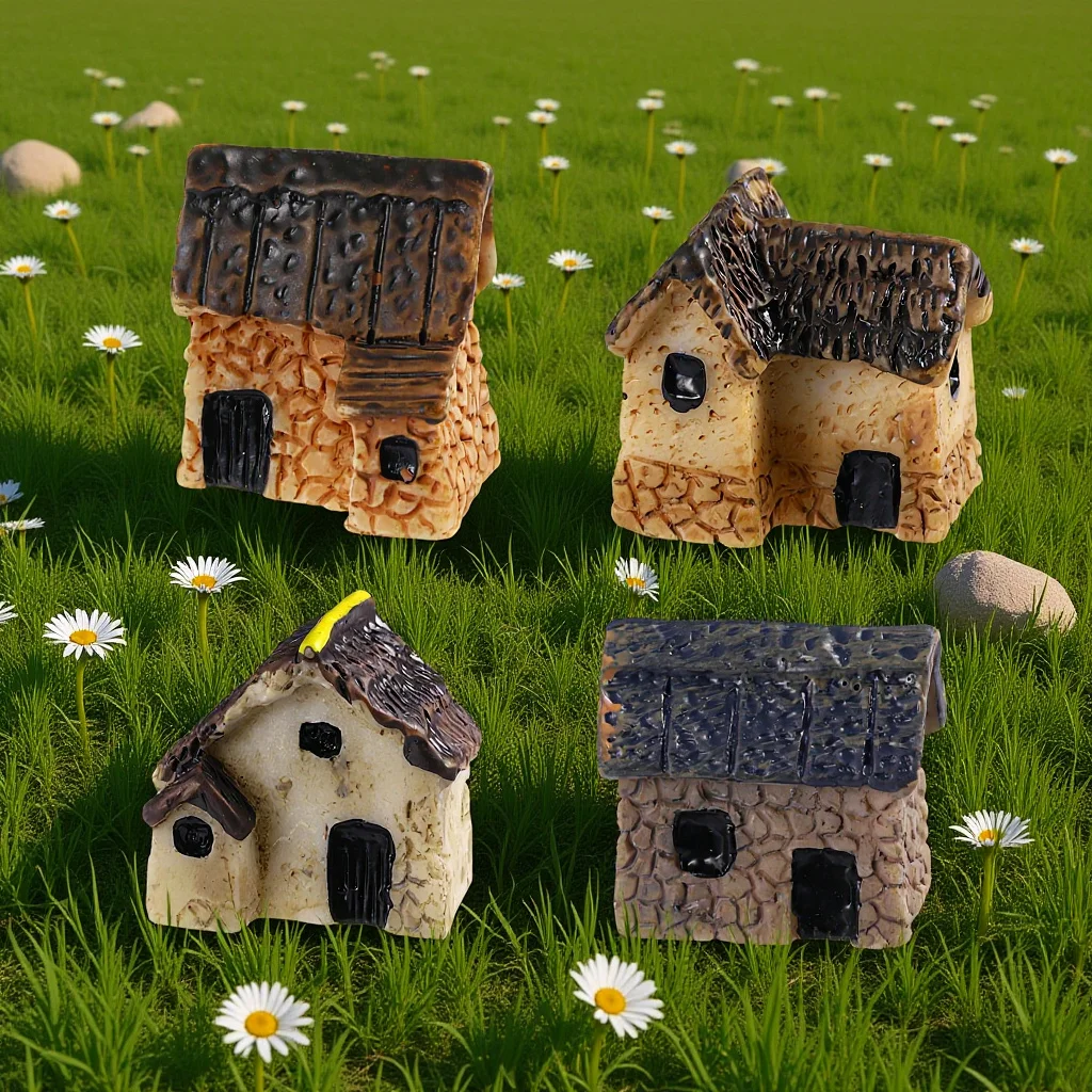 

Micro Stone Landscape Outdoor Garden Mini Decoration Bonsai Figurines Ornament Terrarium Pavilion Statue Accessories