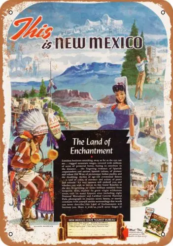 Metal Sign - 1949 New Mexico Tourism - Vintage Look Reproduction