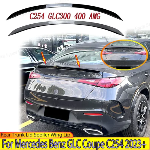Para Mercedes Benz GLC Coupe C254 GLC300 400 AMG 2023 2024 2025 Refit tapa del maletero trasero alerón ala labio cuerpo Kit piezas de automóvil Tuning