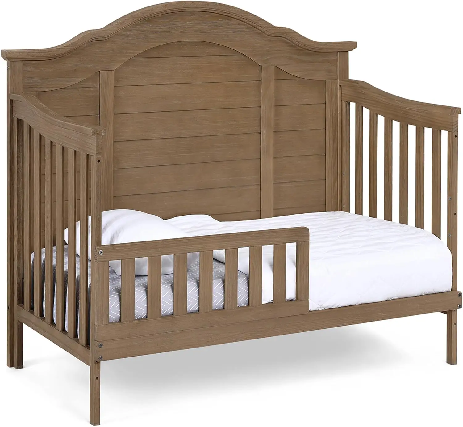 Delta Children Simmons Asher anak-anak 6-in-1 Convertible Crib dengan rel balita, usia Oak