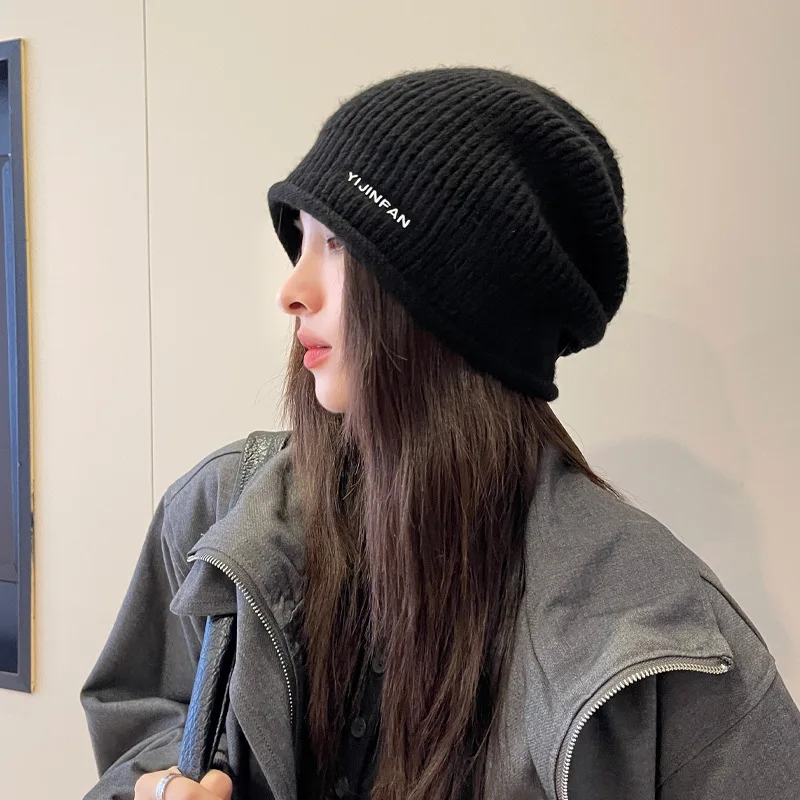 قبعة نسائية، قبعة خريف/شتاء دافئة مقاومة للرياح، منتج عصري جديد: قبعة شتوية تحديد الوجه، قبعة من القماش المحبوك يشبه الصوف
