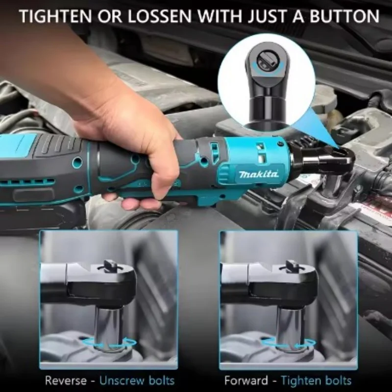 Makita Brushless Ratchet Wrench 18V Cordless Multifunction Power Tool with Variable Speed 10/13/15mm Driver for Home Improvement