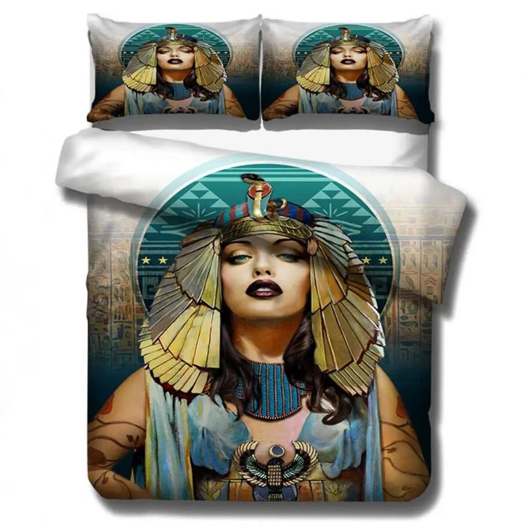 

Queen Of Egypt 3D Bedding Set Duvet Covers African Woman National Style Comforter Bedding Sets Bedclothes Bed Linen (NO Sheet)01