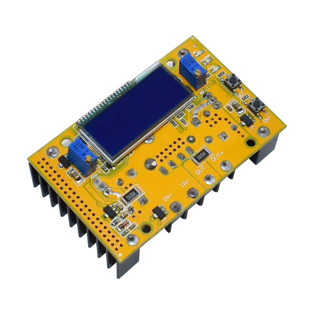

Dual Display 10A dc-dc Adjustable LCD Power Module CC CV Buck-Boost Converter Short Circuit Power Driver Module