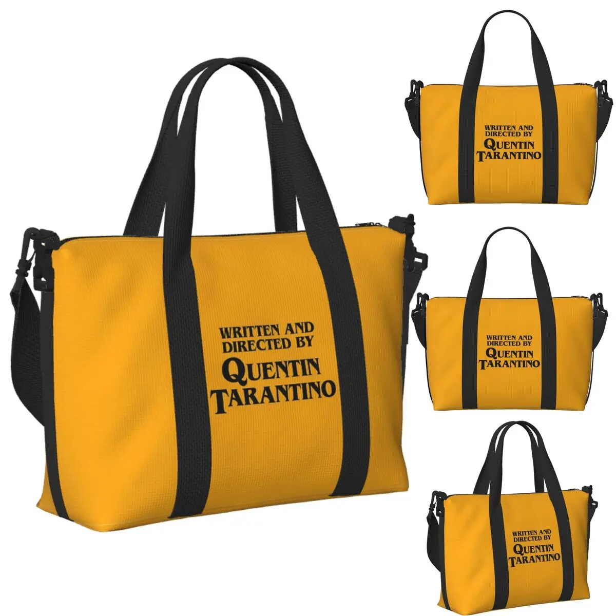 

Custom Written And Directed By Quentin Tarantino Beach Travel Bag Tote Bags for Gym Sport Women Shopping Duffle Shoulder Bag