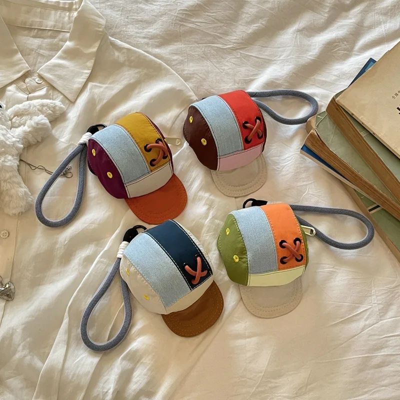 Dopamine Hat Key Coin Purse for Women, Lightweight Portable Mini All-match Cute Key Wallet Pouch
