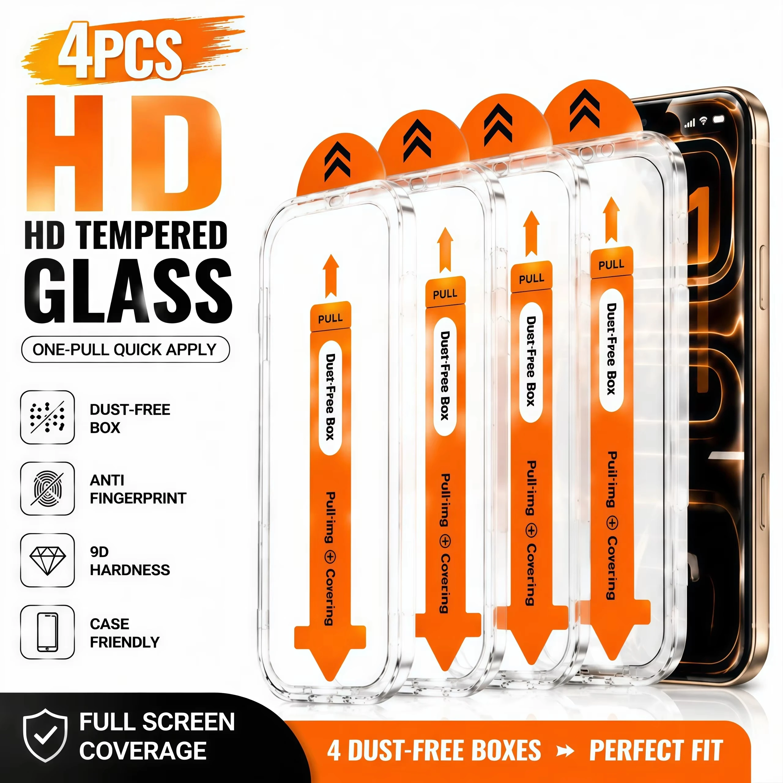 High Definition 2 & 4PCS Bubble Free Dust Free Glass For Samsung A57 A56 A55 A35 A36 A16 A17 A26 A24 A15 A14 A13 A12 A71 A72 A73