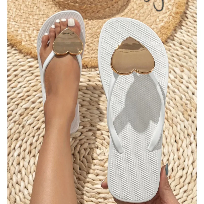 Haus Pantoffel Frauen Herz Liebe Wolke Sandalen Sommer Flip-Flops Strand Rutschen Casual Hause Schuhe Plattform Badezimmer Flache Weibliche