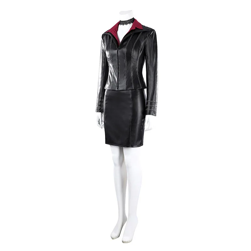 Disfraz de Cosplay de Ada Wong de Resident Evil Damnation, Traje de Cuero para Mujer, Ropa para Halloween, Carnaval, Fiesta, Juego de Roles, AniMuse