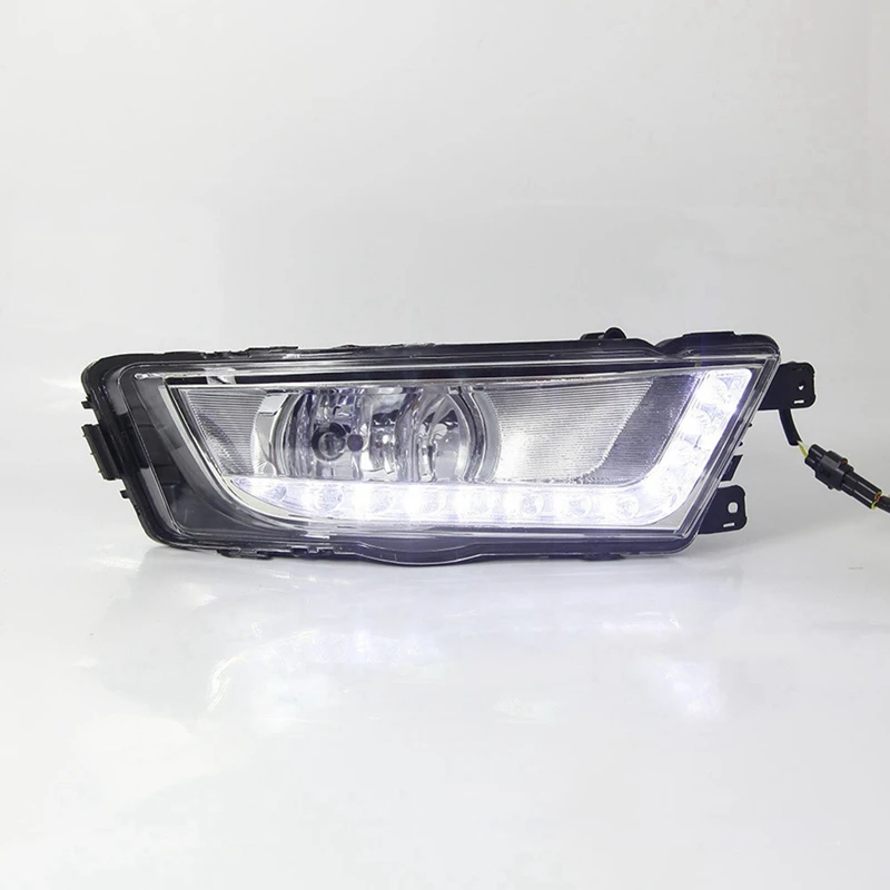 DRL Daytime Running Lights Fog Lights With Dynamic Turn Signal Lamp For Skoda Octavia A7 MK3 2015 2016