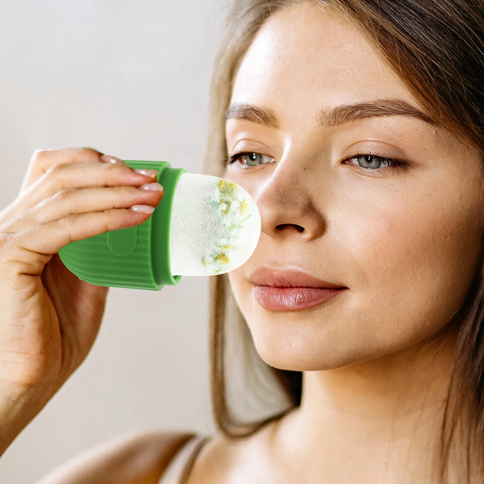 Molde facial de silicone durável multifuncional portátil ferramenta de massagem facial reutilizável gelo cuidados com a pele