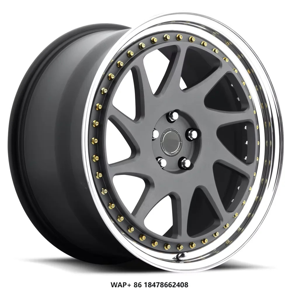 

High-end Alloy Rim 19 20 21 Inch With Face Matte Black Lip Polished Aluminum Pcd 5x112/120 Passenger Car Wheel