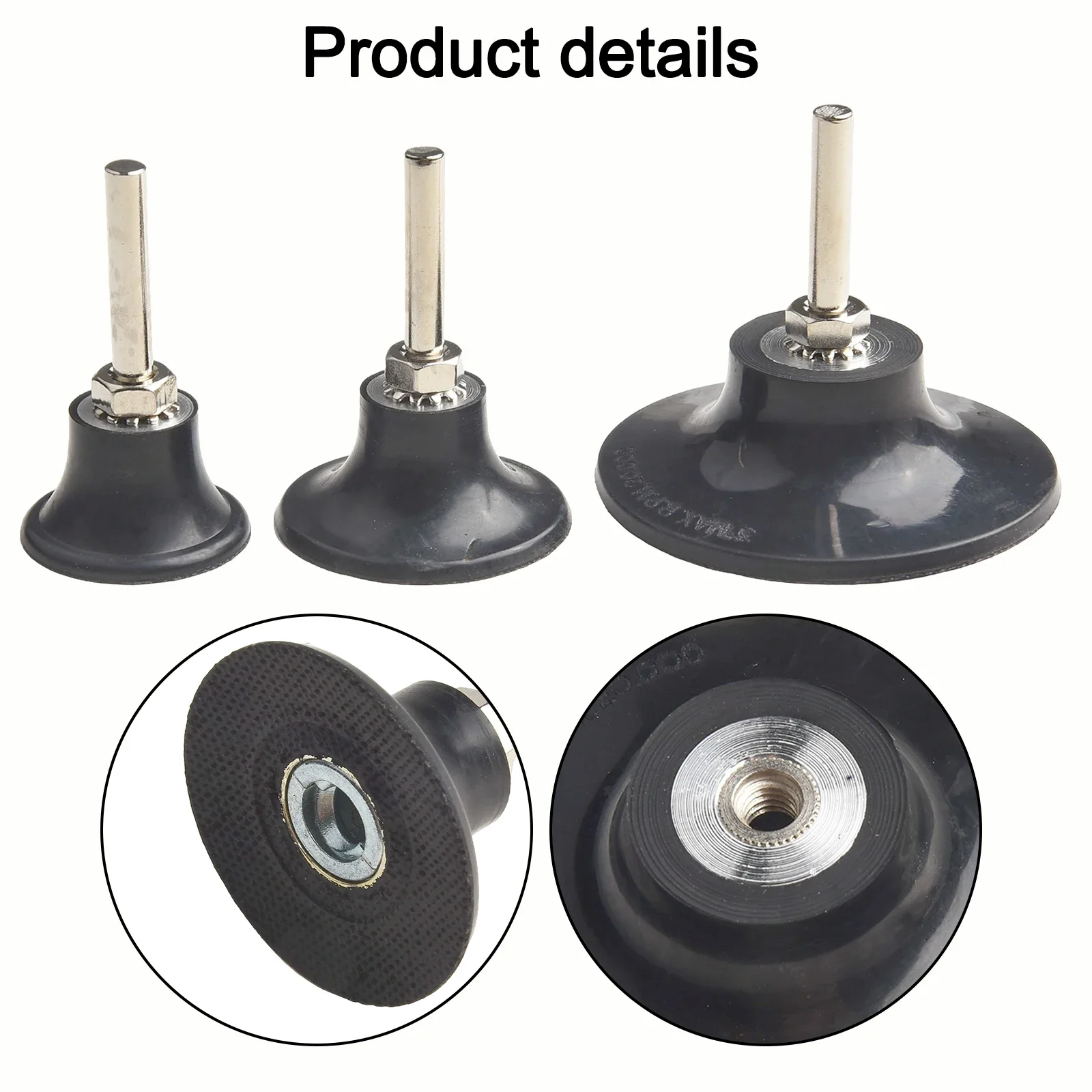 Grinder Accessories Abrasive Tool 1 4 Inch Shank 3 Pieces Set Compatible With Sanding Discs For Grinders 1.5inch