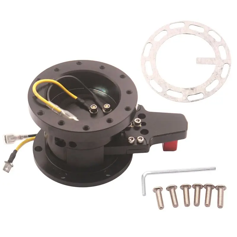 Quick Release Ball Lock System Steering Wheel Hub Flip Up Tilt Without Lock Black Steering Wheel Hub Car Accessories-A02G