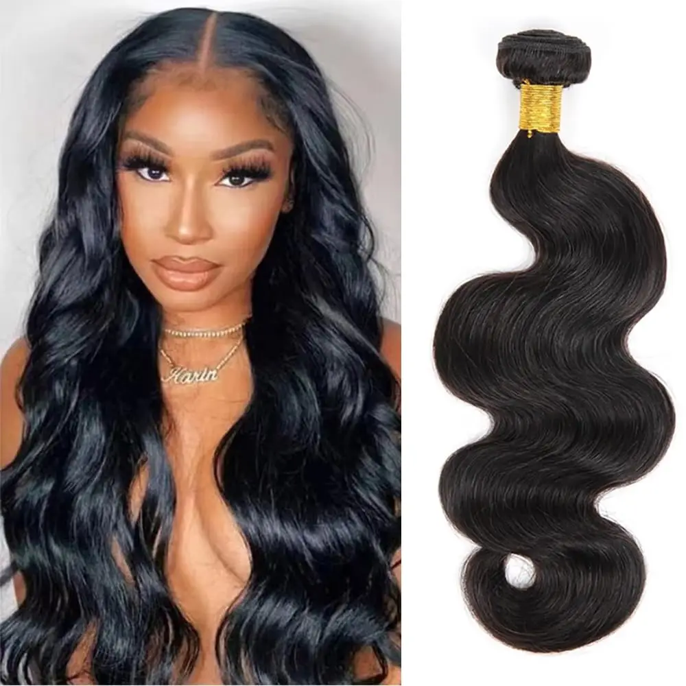 Alimice Body Wave Bundle Echthaar Doppels chuss 100g unverarbeitetes Gewebe 1 Bündel Echthaar verlängerungen für schwarze Frauen