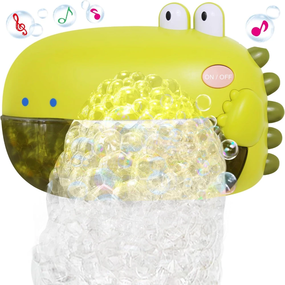 Dinosaur Bath Toys,Toddler Bath Automatic Bubble Machine,Fountain Bathtub Toys,Toddler Baby Happy Companion Bath Holiday Gift