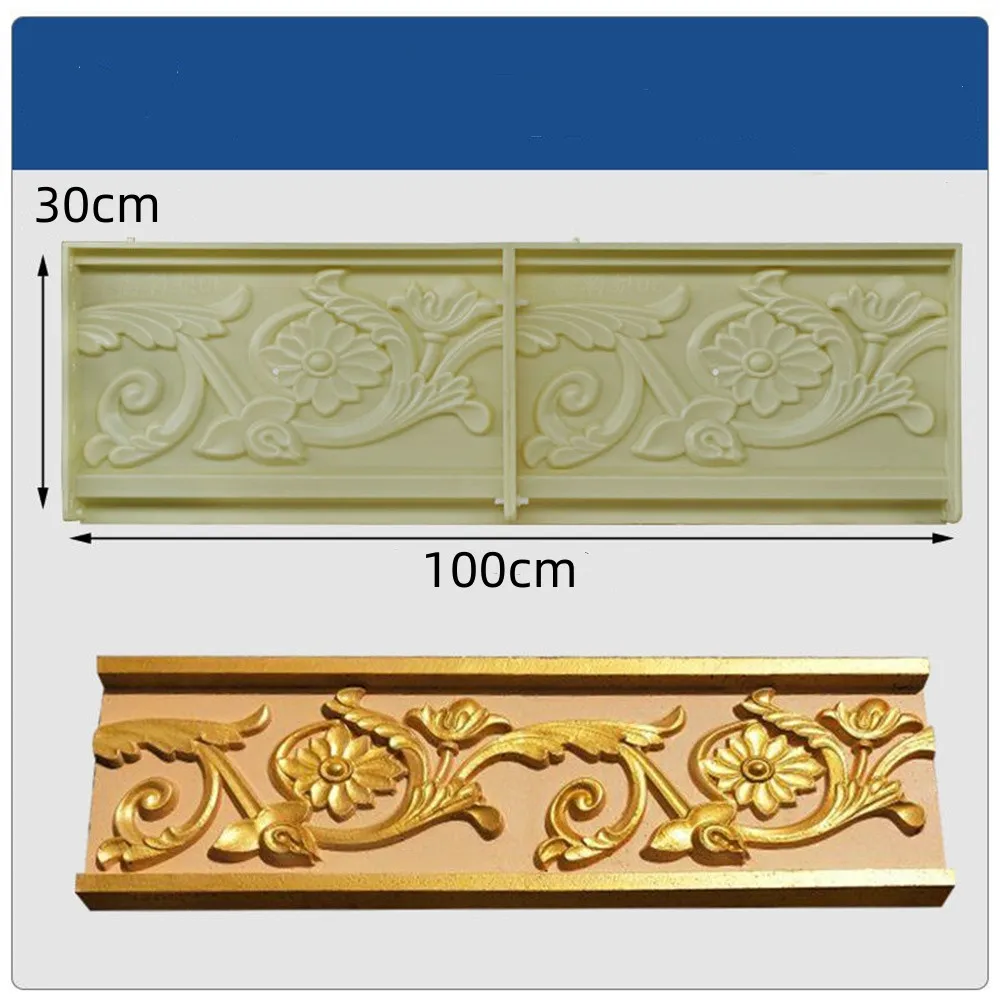 Roman Column Embossed Flower Board Wall Flower Pendant Cement Lace Model European Villa Printing Template