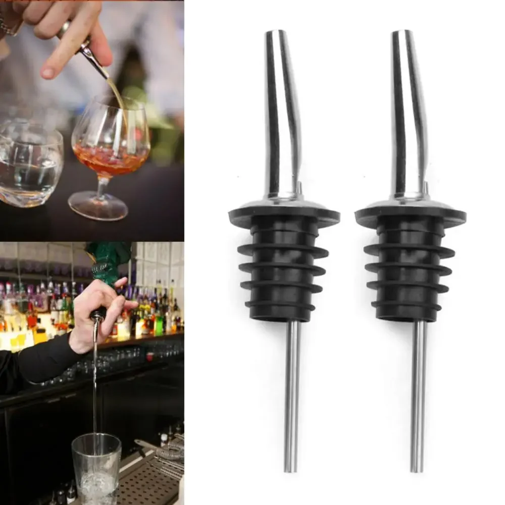 Whiskey Wine Bottle Stainless Steel Pourer Lid Spout Stopper Dispenser Bartending Kitchen Tool Bar Accessories