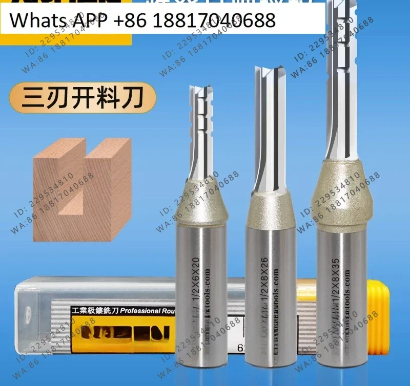 1PC AK47 three-blade all-round cutting knife TCT straight knife  board drilling engraving machine cutting milling cutter