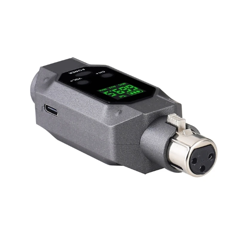 Adaptador sistema microfone sem fio, metal qualidade 48v, transmissor receptor, para resultado profissional, sinal