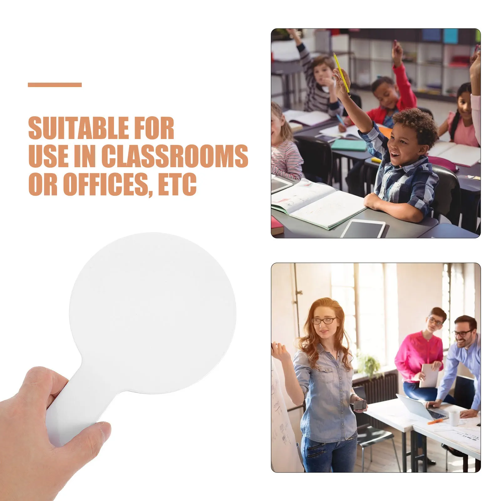 10pcs Portable Double-Sided Whiteboard Handheld Dry Erase Boards For Kids Students Classroom Office Use Mini Answer Paddles