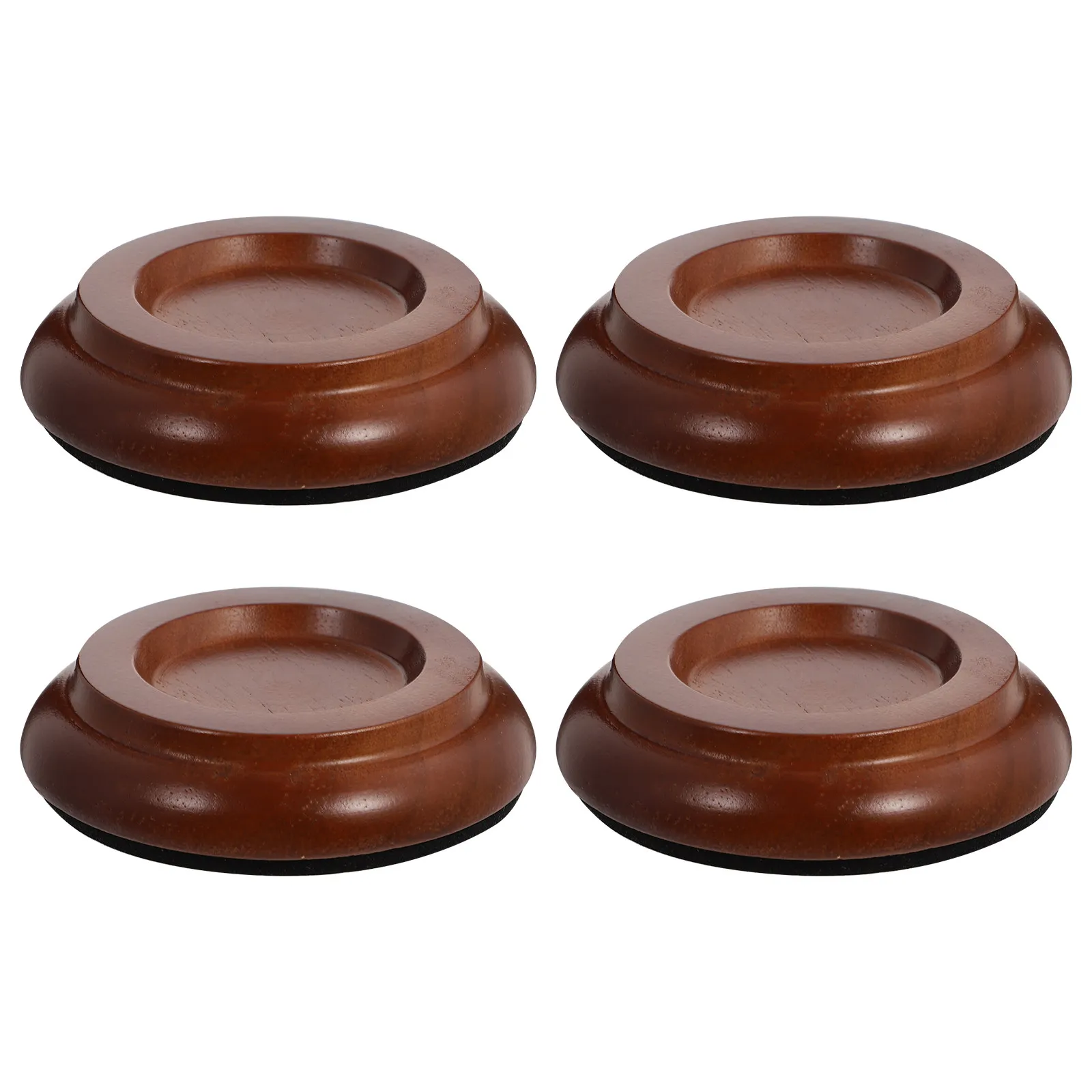 4Pcs Piano Feet Pads Wood Core Eva Base Non-Slip Floor Protector Mat Sound Insulation Rust Prevention for Upright Grand Piano
