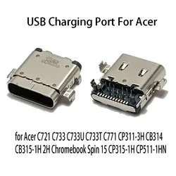 1PC USB 24Pin Female Type-c Charging Data Port Connector For Acer Chromebook C771 CP311-3H CB314 CB315-1H 2H C721 C733U C733T