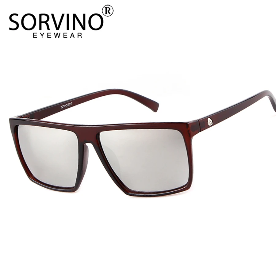 SORVINO Retro Skinny Square Sunglasses Women Men Luxury Brand Designer Flat Top Mens BIg Black Mirror Sun Glasses Shades SP140