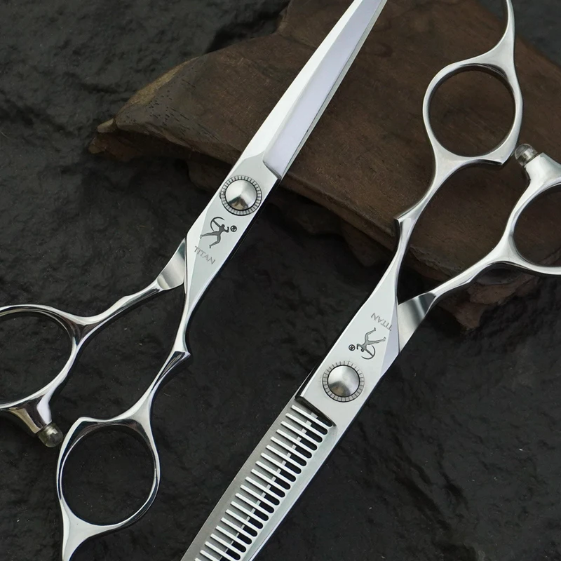 Titan Professionelle Friseurschere 6,0 Zoll VG10 Edelstahl Schneid- und Ausdünnungswerkzeug für Friseure – Detail 14