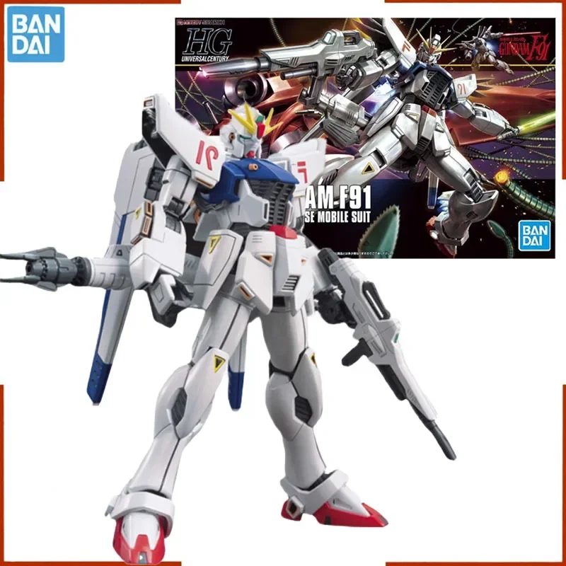 

Bandai Anime Gundam Model Kit HGUC 1/144 F91 Gundam F91 Genuine Robot Decoration Action Toy Figure Toys for Boys Gift Children