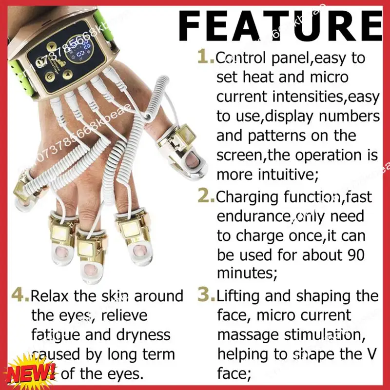 A97Z ゴールデンフィンガー美容機フェイスリフティングボディマッサージャー生体電気マッサージ機フェイスリフティングと引き締め健康