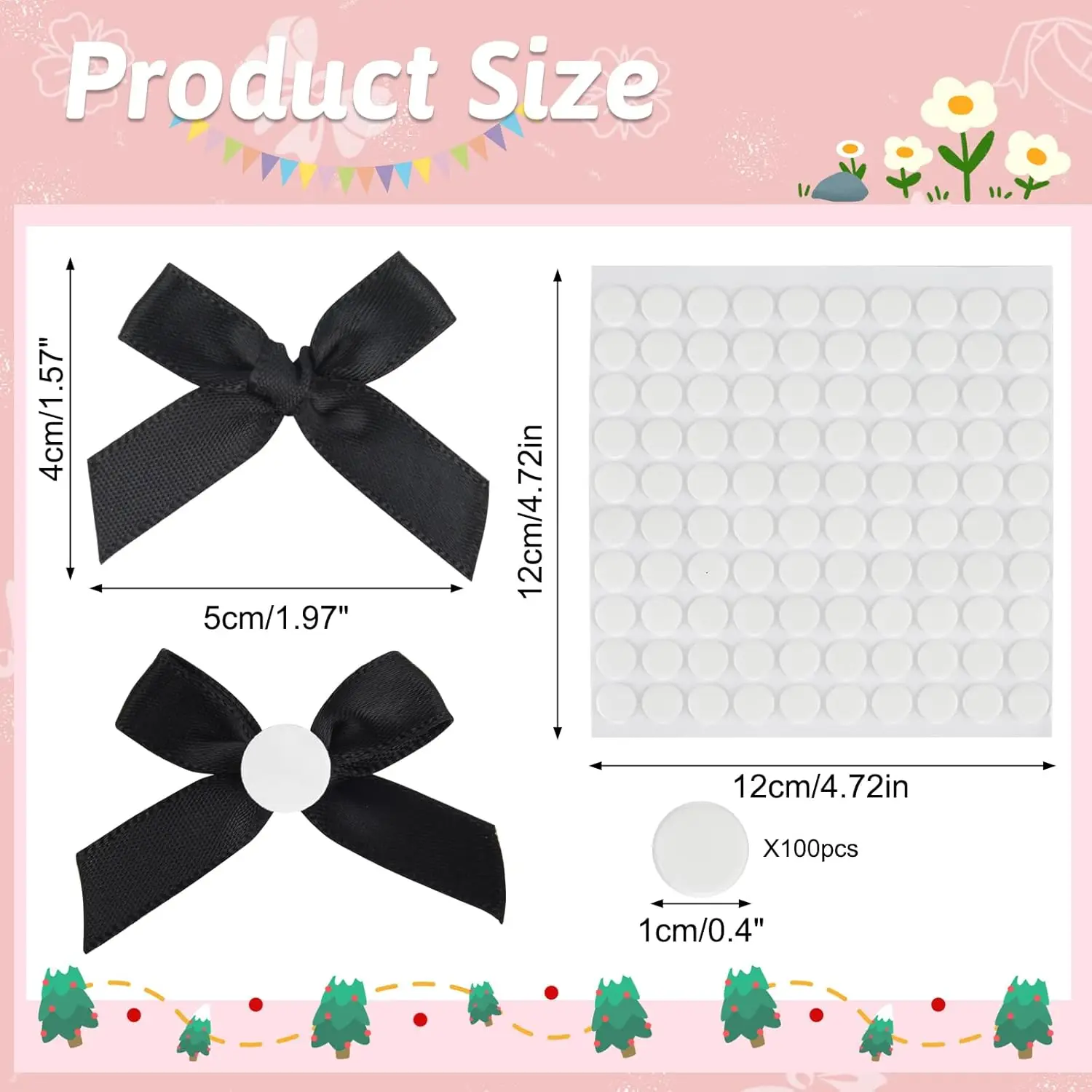 أقواس شريطية صغيرة للحرف اليدوية، قوس شريط صغير من الساتان، ملحقات خياطة ملونة لتغليف هدايا مخبز الزهور