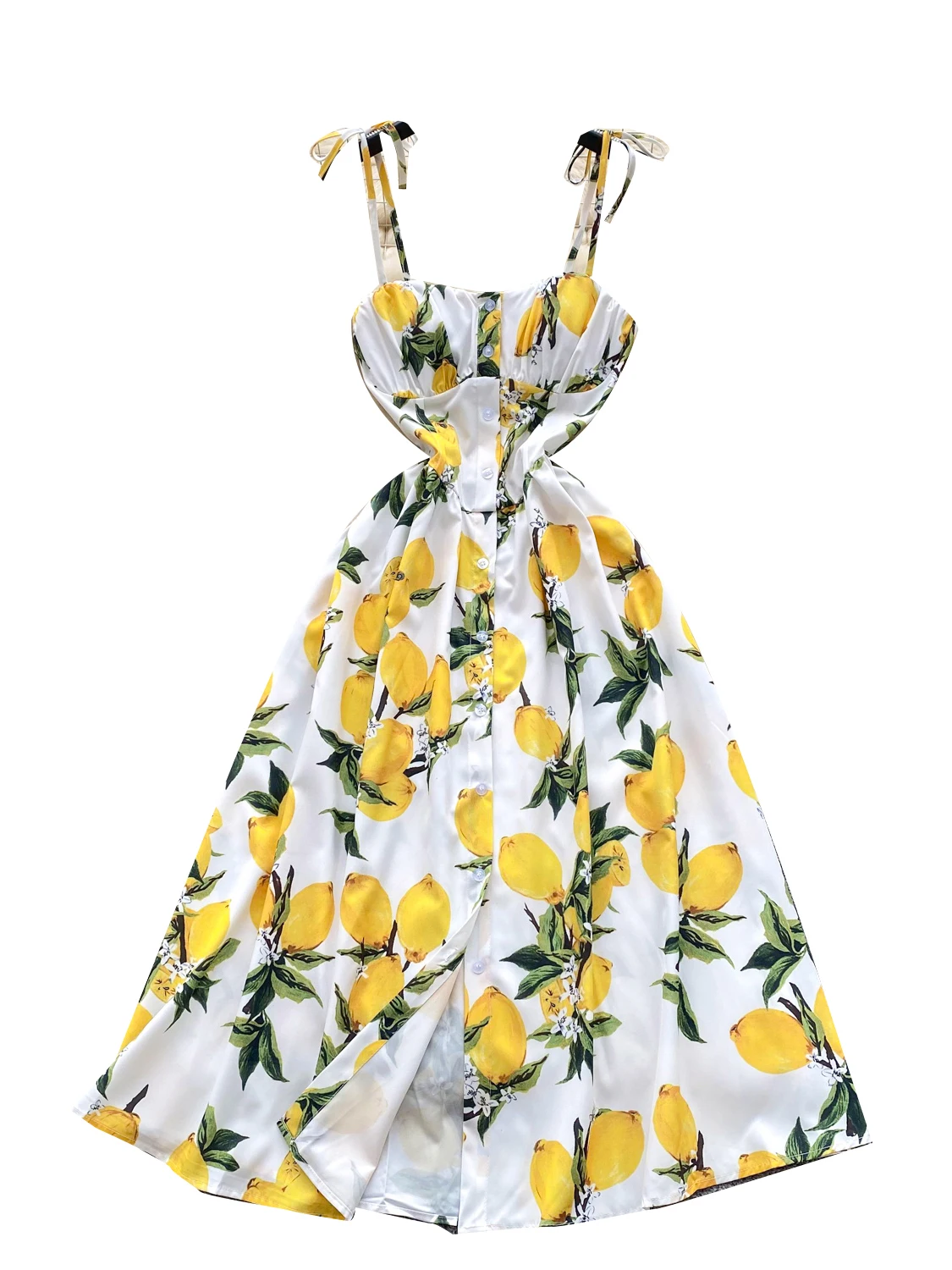 Retro Floral Print Maxi Dr Women's Summer Asymmetrical Hem Slimming Ele Midi Skirt Korean Sle High Waist Polyester F...