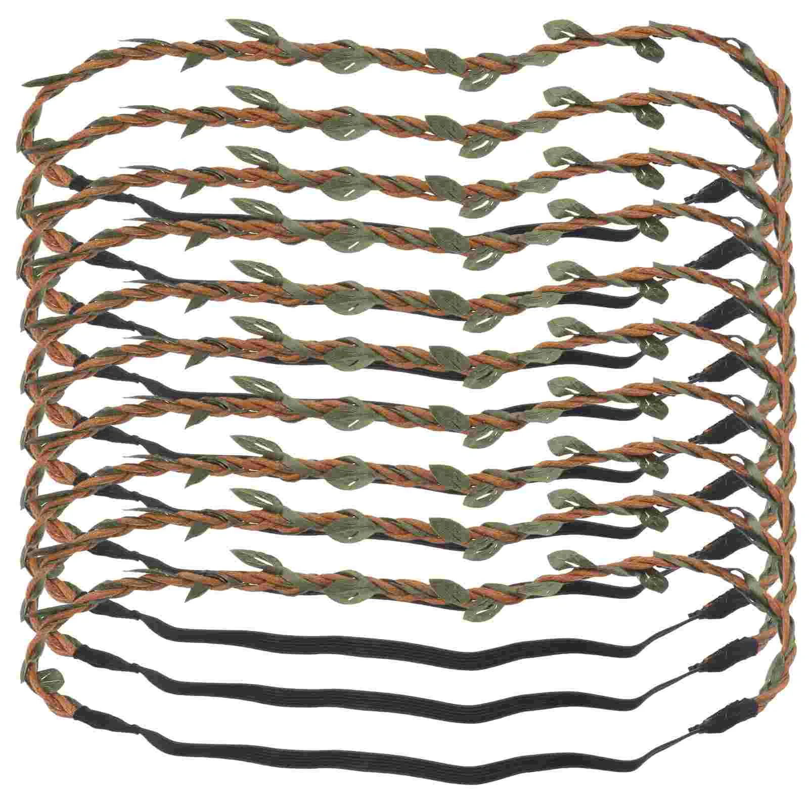 10 Pcs Wedding Hair Accessories Materials for Weaving Garlands Holiday Hoop Women Headband Straw Natural Brown Wreath Women's