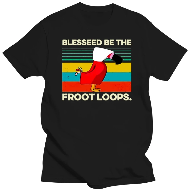 Camiseta de The Handmaid'S Tale Blessed Be The Froot Loops para hombres, S-6Xl de algodón negro para jóvenes, camiseta para ancianos de mediana edad