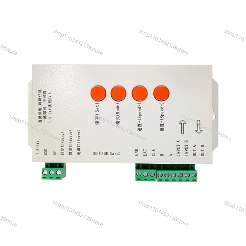 Программируемый светодиодный контроллер симфонии T1000S, полноцветный модуль, симфоническая полоса, инженерный анимационный текст