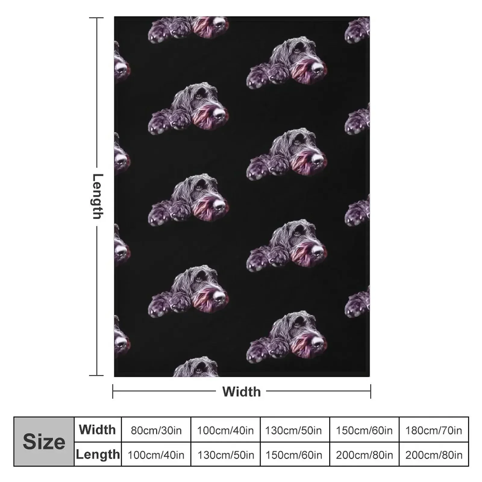Labradoodle Doodle Dog | Poodle Mix Dog Throw Blanket Thermals For Travel Decorative Beds for babies Large Giant Sofa Blankets