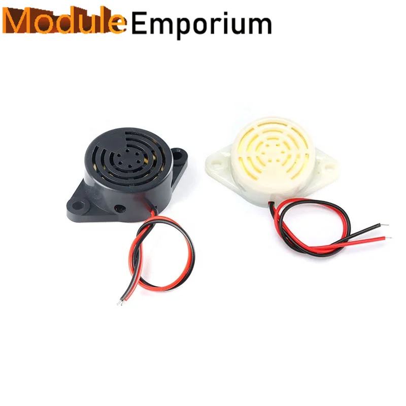 5pcs White And Black DC3-24V Continuous Sound High Decibel DC Alarm Buzzer SFM-27