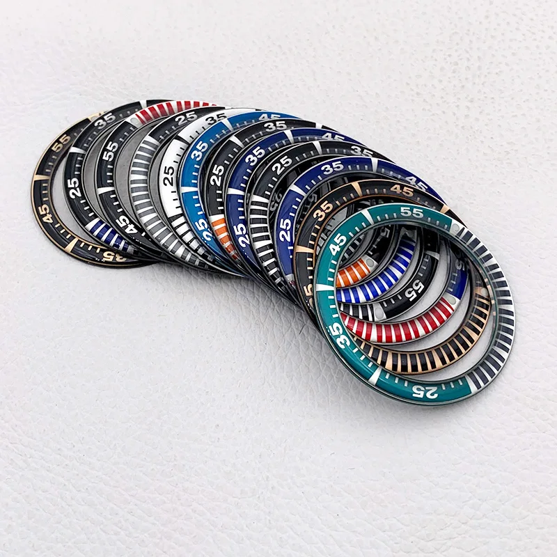 Anel de inserção de moldura de resina mod 41*32mm, serve para série samurai water ghost srpf79k1 lx snr025, caixa de relógio, peças de reposição