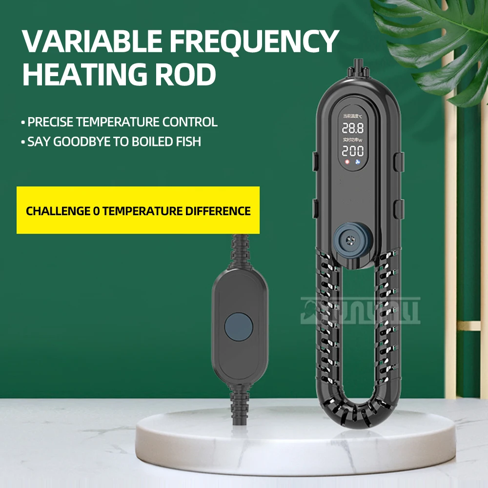 300w-1000w Aquarium Submersible Heater Fish Tank frequency conversion  Adjustable Water Heating Rod Constant Temperature Control