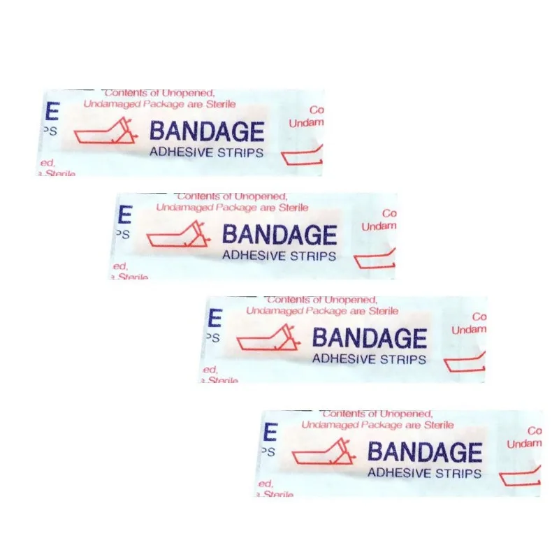 100pcs/set Mini Band Aid Finger Joint Patch PE Waterproof Medical Strips 10x40mm Small Wound Plaster Dressing Adhesive Bandages