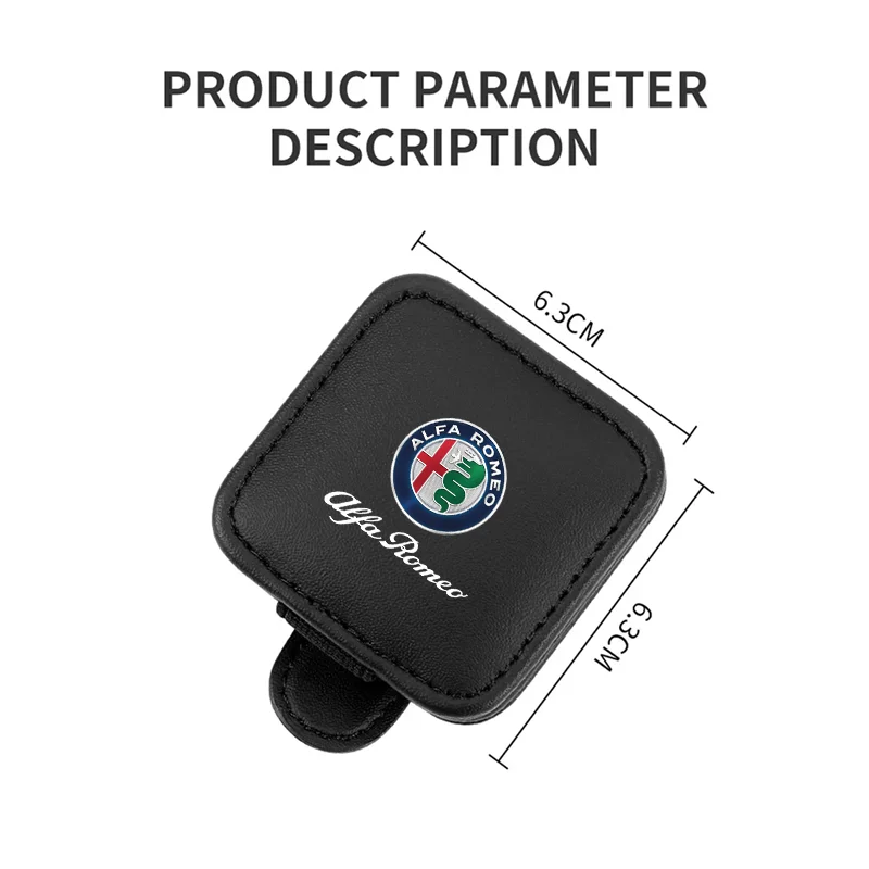 حامل نظارات شمسية للسيارة شماعات نظارات جلدية حاجب من الشمس مشبك نظارات لسيارة ألفا روميو جوليا ستيلفيو جيوليتا 159 147 156 166 #6