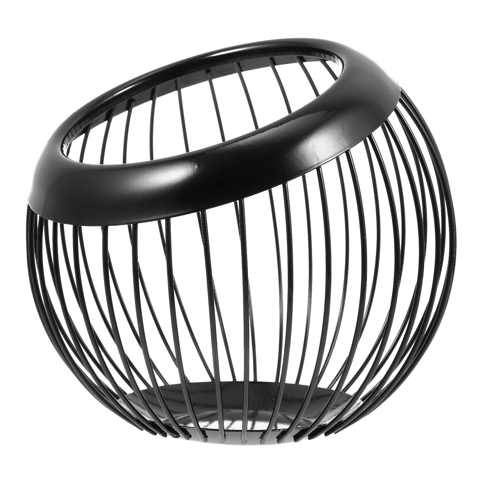 

Stainless Steel Fruit Storage Baskets Metal Round Bevel Design Home Kitchen Organizer Decorative Container Supplies Hollow Snack