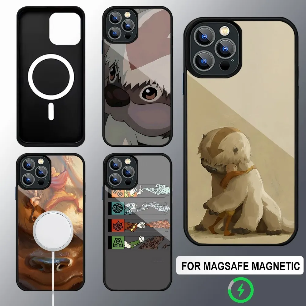 A-Avatar The Last Airbender Appa Yip Phone Case Magsafe Wireless Charging Cases For IPhone 16 15 13 12 11 14 Pro Max Mini 8 Plus